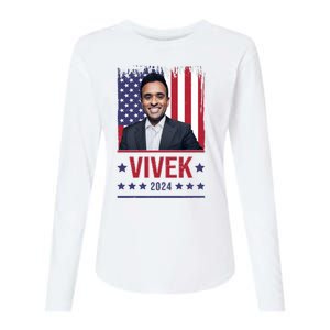 Vivek Ramawamy For President 2024 Election Womens Cotton Relaxed Long Sleeve T-Shirt