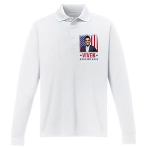 Vivek Ramawamy For President 2024 Election Performance Long Sleeve Polo