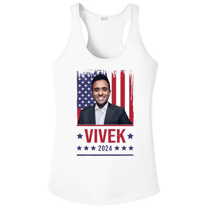 Vivek Ramawamy For President 2024 Election Ladies PosiCharge Competitor Racerback Tank