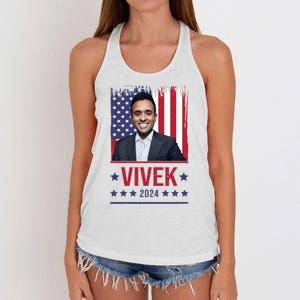 Vivek Ramawamy For President 2024 Election Women's Knotted Racerback Tank