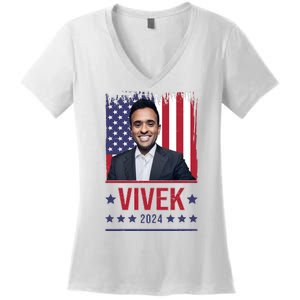 Vivek Ramawamy For President 2024 Election Women's V-Neck T-Shirt