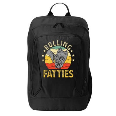 Vintage Rolling Fatties Cat Retro Kitty Kitten Meow Lover City Backpack