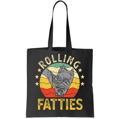 Vintage Rolling Fatties Cat Retro Kitty Kitten Meow Lover Tote Bag