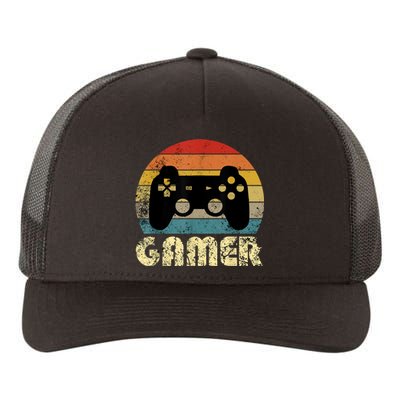 Vintage Retro Gamer Video Game Player Yupoong Adult 5-Panel Trucker Hat