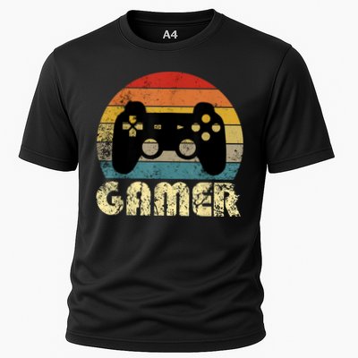 Vintage Retro Gamer Video Game Player Performance Shirt