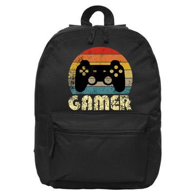 Vintage Retro Gamer Video Game Player 16 in Basic Backpack