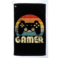 Vintage Retro Gamer Video Game Player Golf Towel
