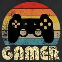 Vintage Retro Gamer Video Game Player Golf Towel