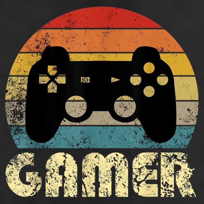 Vintage Retro Gamer Video Game Player Golf Towel