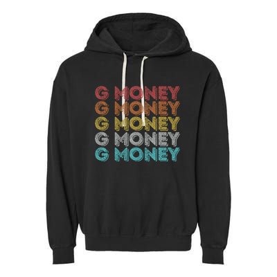 Vintage Retro G Money Garment-Dyed Fleece Hoodie