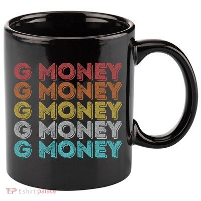 Vintage Retro G Money 11oz C Handle Ceramic Mug