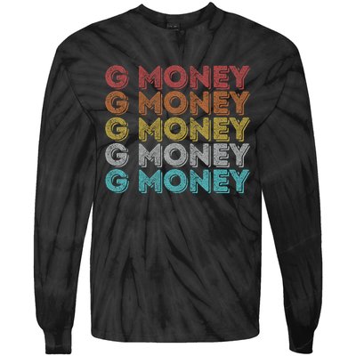 Vintage Retro G Money Tie-Dye Long Sleeve Shirt