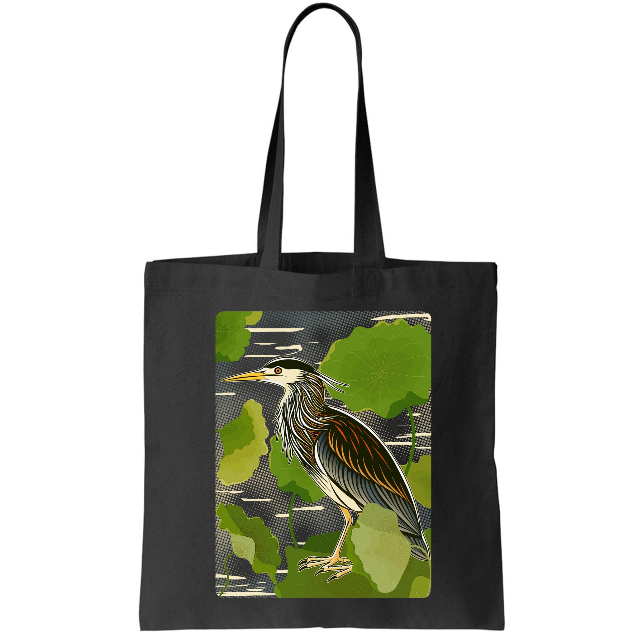 Vintage Retro Green Heron Bird Bag