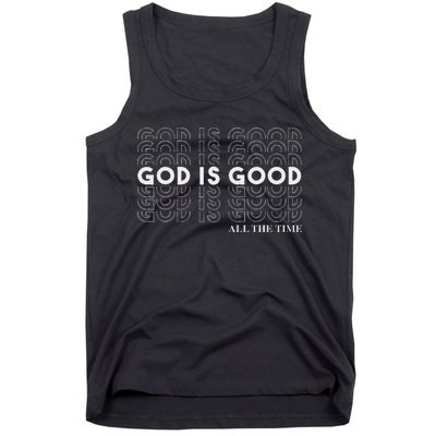 Vintage Retro God Is Good All The Time Christian Tank Top