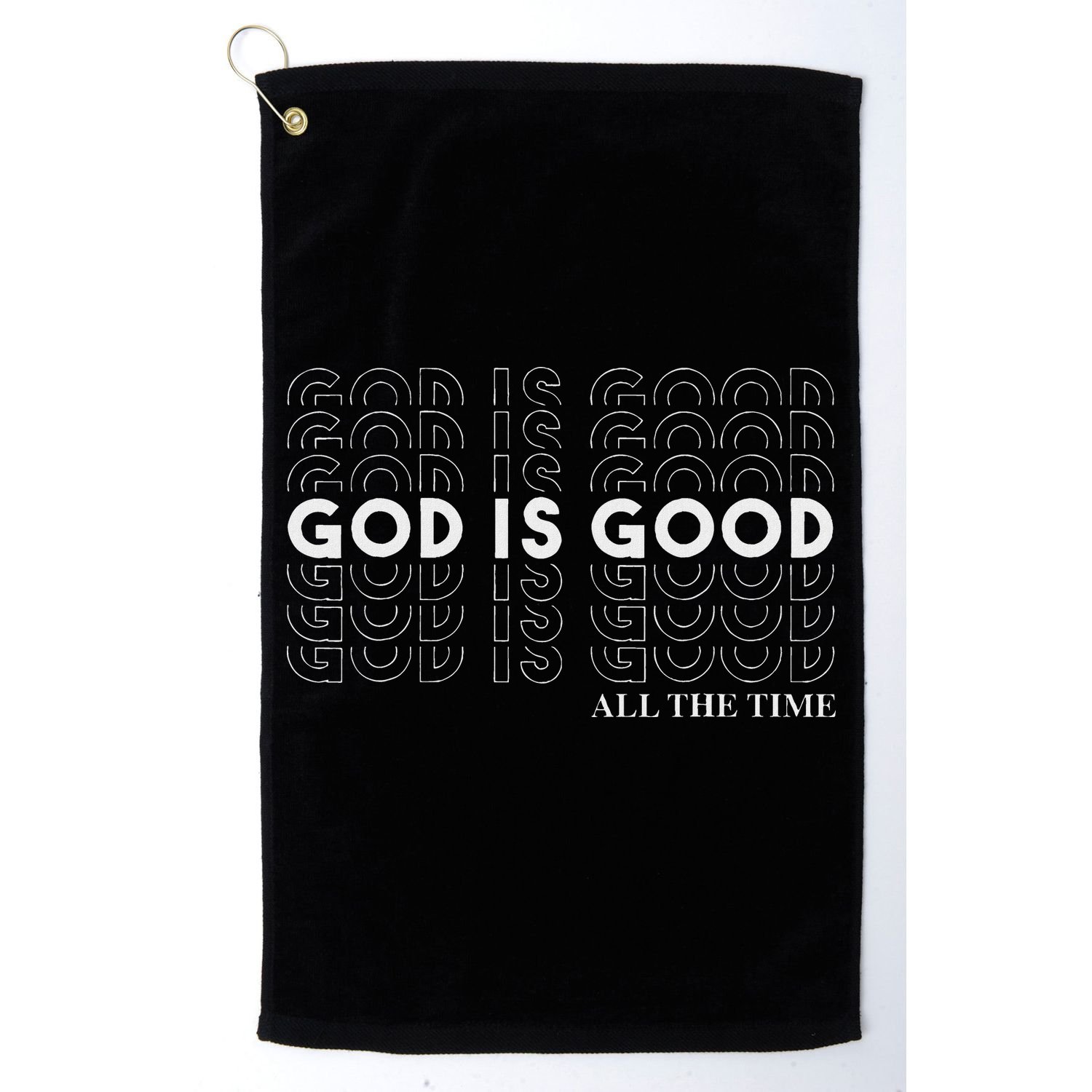 Vintage Retro God Is Good All The Time Christian Golf Towel