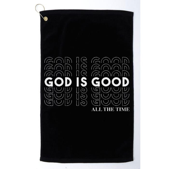 Vintage Retro God Is Good All The Time Christian Golf Towel