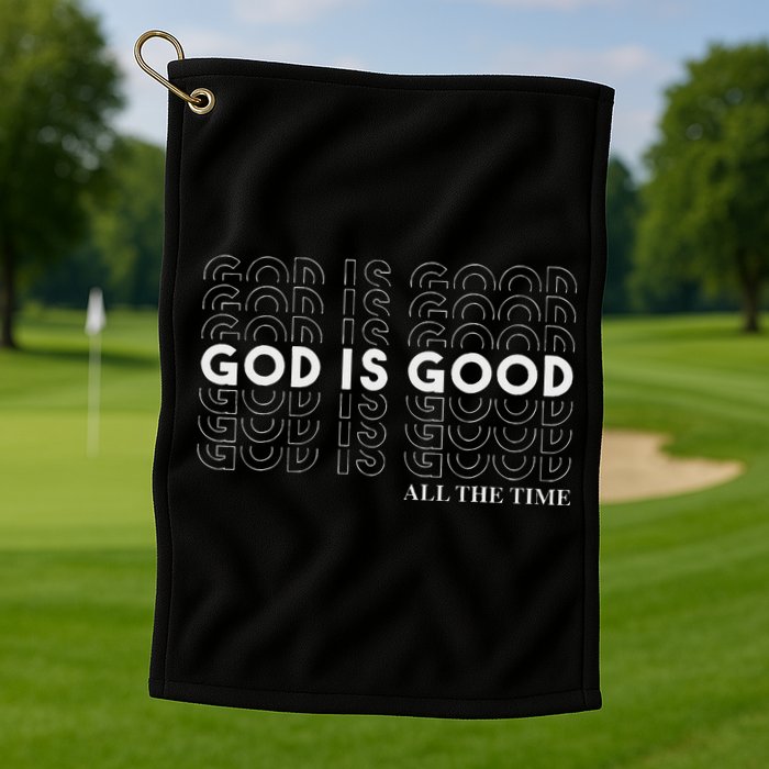 Vintage Retro God Is Good All The Time Christian Golf Towel