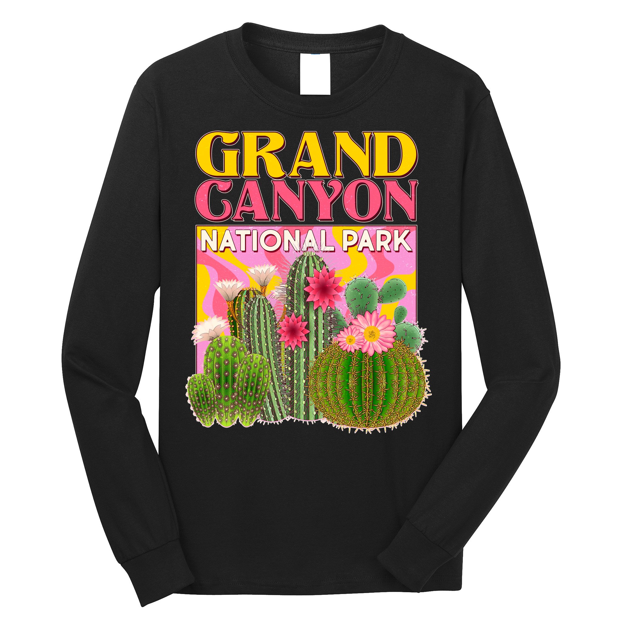 Vintage Retro Grand Canyon Travel Poster Long Sleeve Shirt