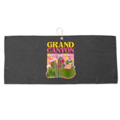 Vintage Retro Grand Canyon Travel Poster Large Microfiber Waffle Golf Towel