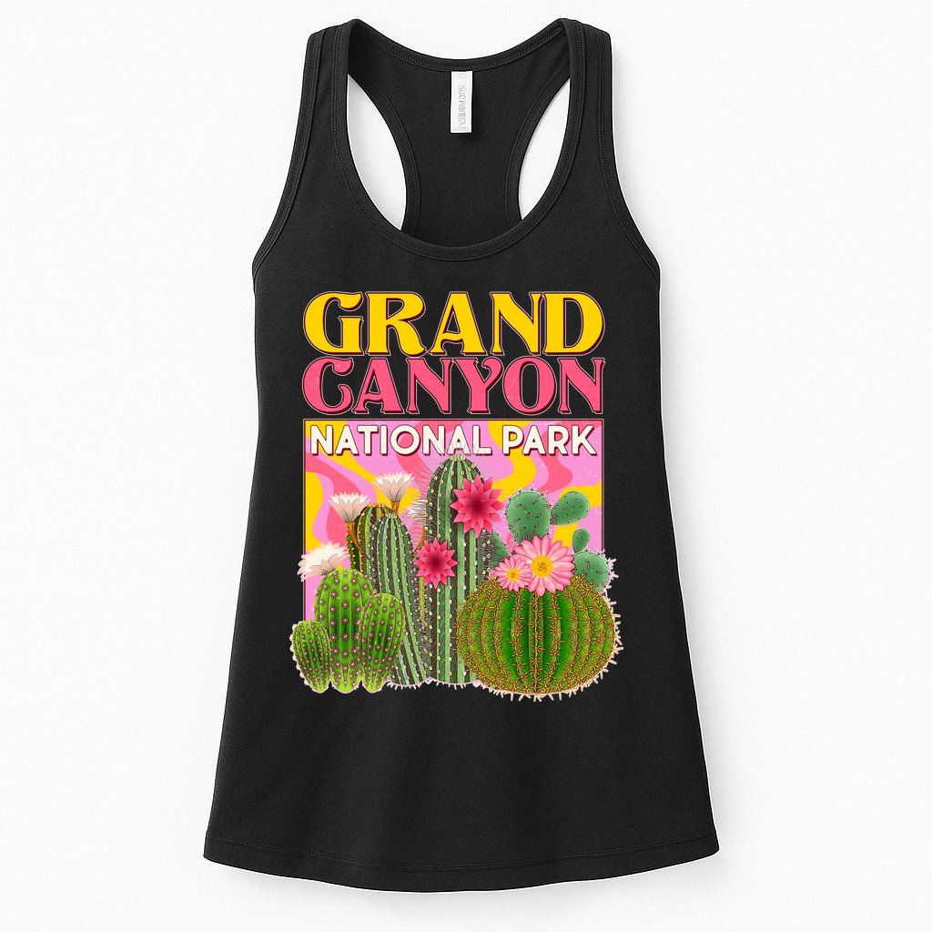 Vintage Retro Grand Canyon Travel Poster Womens Tank Top
