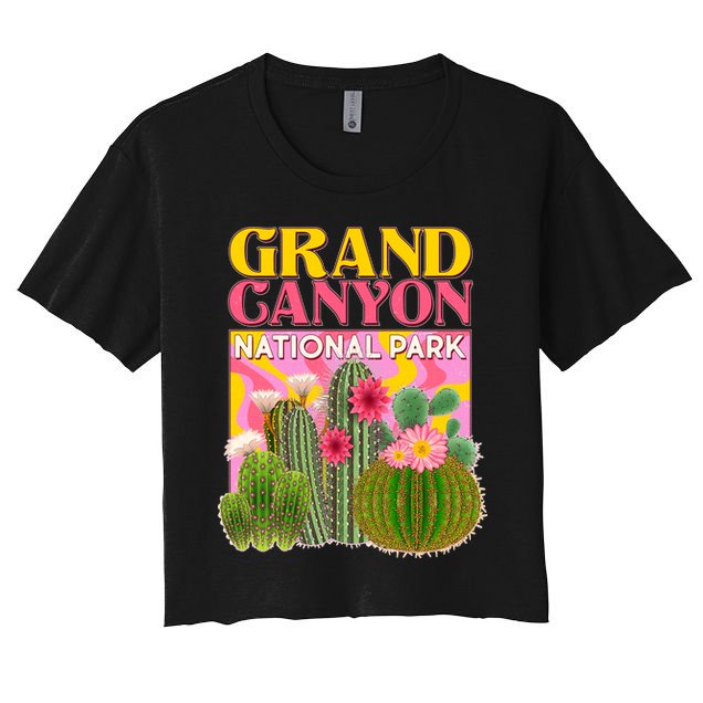Vintage Retro Grand Canyon Travel Poster Crop Top
