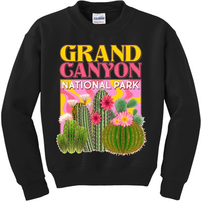 Vintage Retro Grand Canyon Travel Poster Kids Sweatshirt