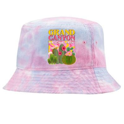 Vintage Retro Grand Canyon Travel Poster Tie-Dyed Bucket Hat