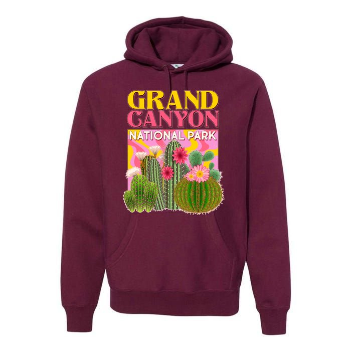 Vintage Retro Grand Canyon Travel Poster Premium Hoodie