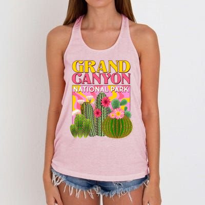 Vintage Retro Grand Canyon Travel Poster Women's Knotted Racerback Tank