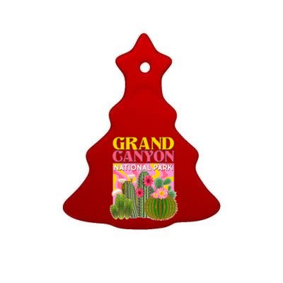 Vintage Retro Grand Canyon Travel Poster Ceramic Tree Ornament