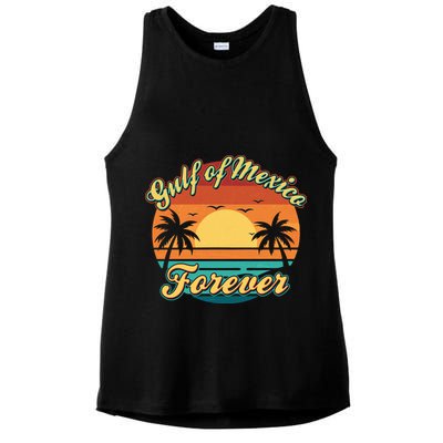 Vintage Retro Gulf Of Mexico Forever Ladies PosiCharge Tri-Blend Wicking Tank