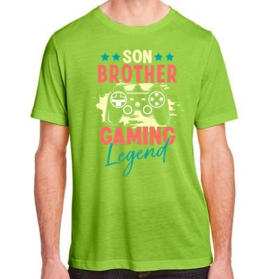 Vintage Retro Gamer Gift Son Brother Gaming Legend Adult ChromaSoft Performance T-Shirt