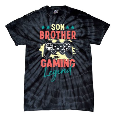 Vintage Retro Gamer Gift Son Brother Gaming Legend Tie-Dye T-Shirt