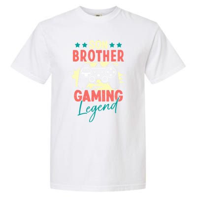 Vintage Retro Gamer Gift Son Brother Gaming Legend Garment-Dyed Heavyweight T-Shirt