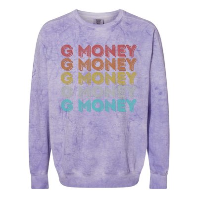 Vintage Retro G Money Colorblast Crewneck Sweatshirt