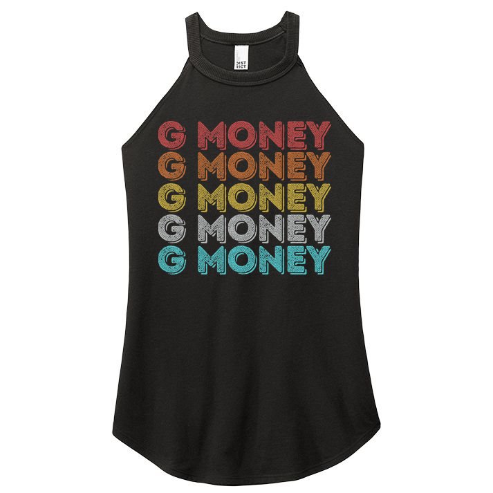 Vintage Retro G Money Women's Perfect Tri Rocker Tank