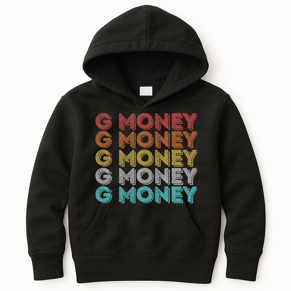Vintage Retro G Money Kids Hoodie