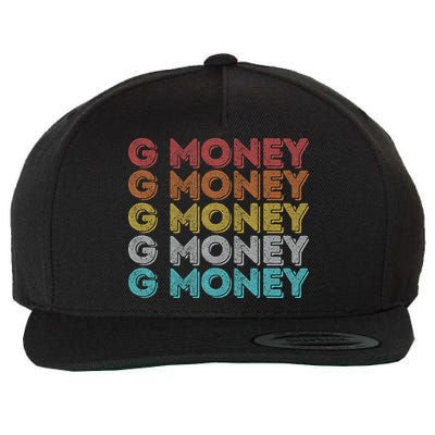 Vintage Retro G Money Wool Snapback Cap