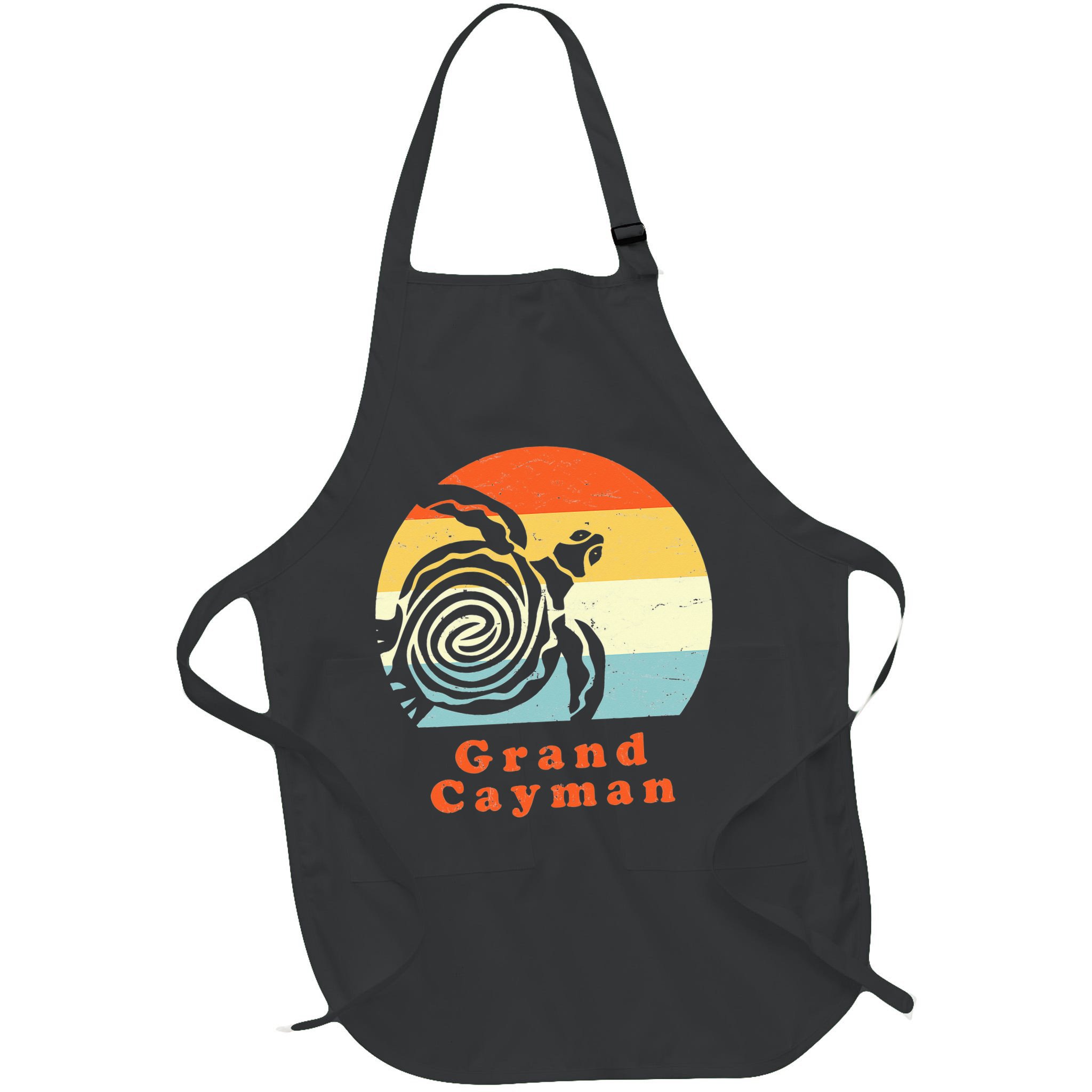 Vintage Retro Grand Cayman Tribal Turtle Sun Vacation Gift Apron