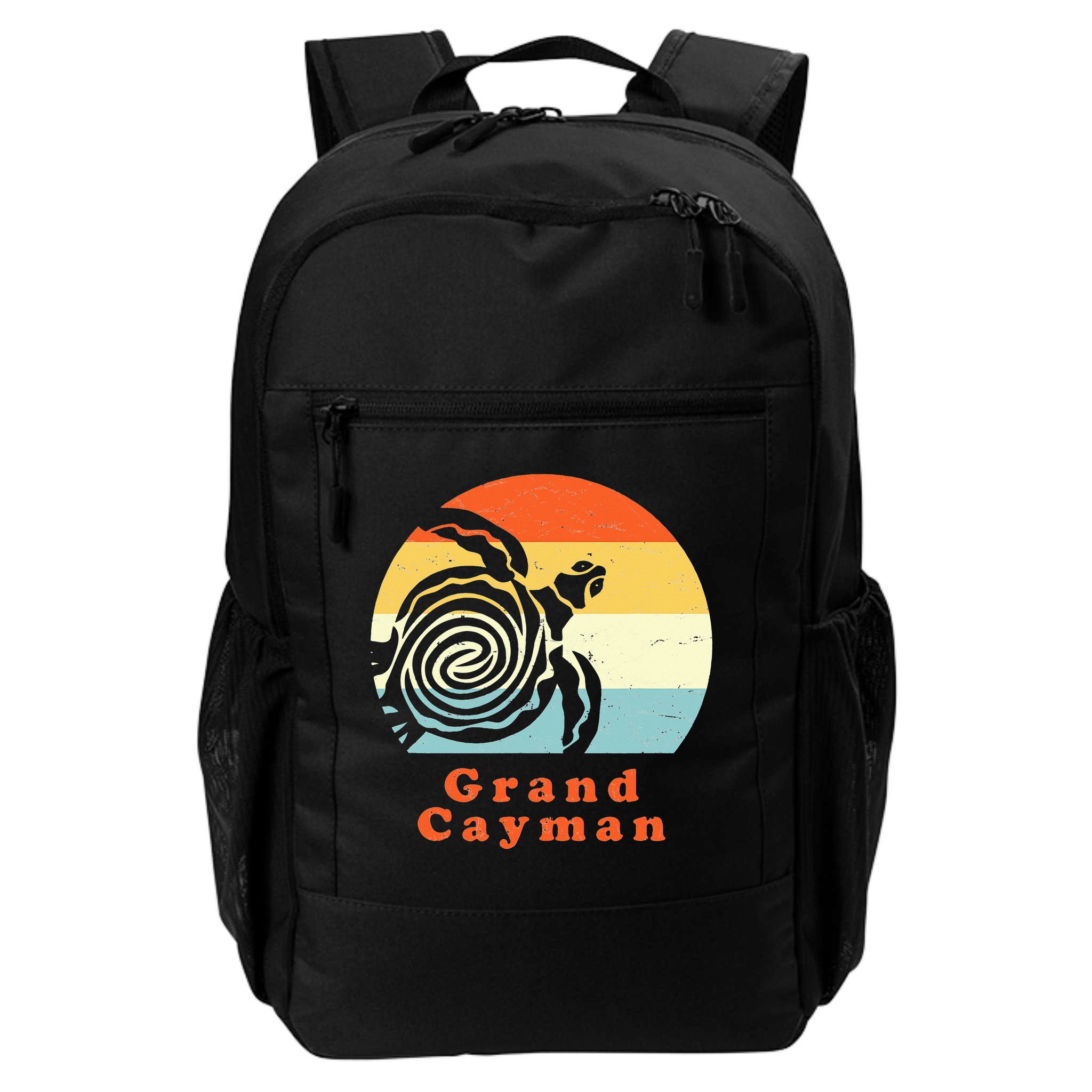 Vintage Retro Grand Cayman Tribal Turtle Sun Vacation Gift Backpack