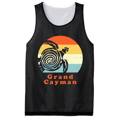 Vintage Retro Grand Cayman Tribal Turtle Sun Vacation Gift Mesh Reversible Basketball Jersey Tank