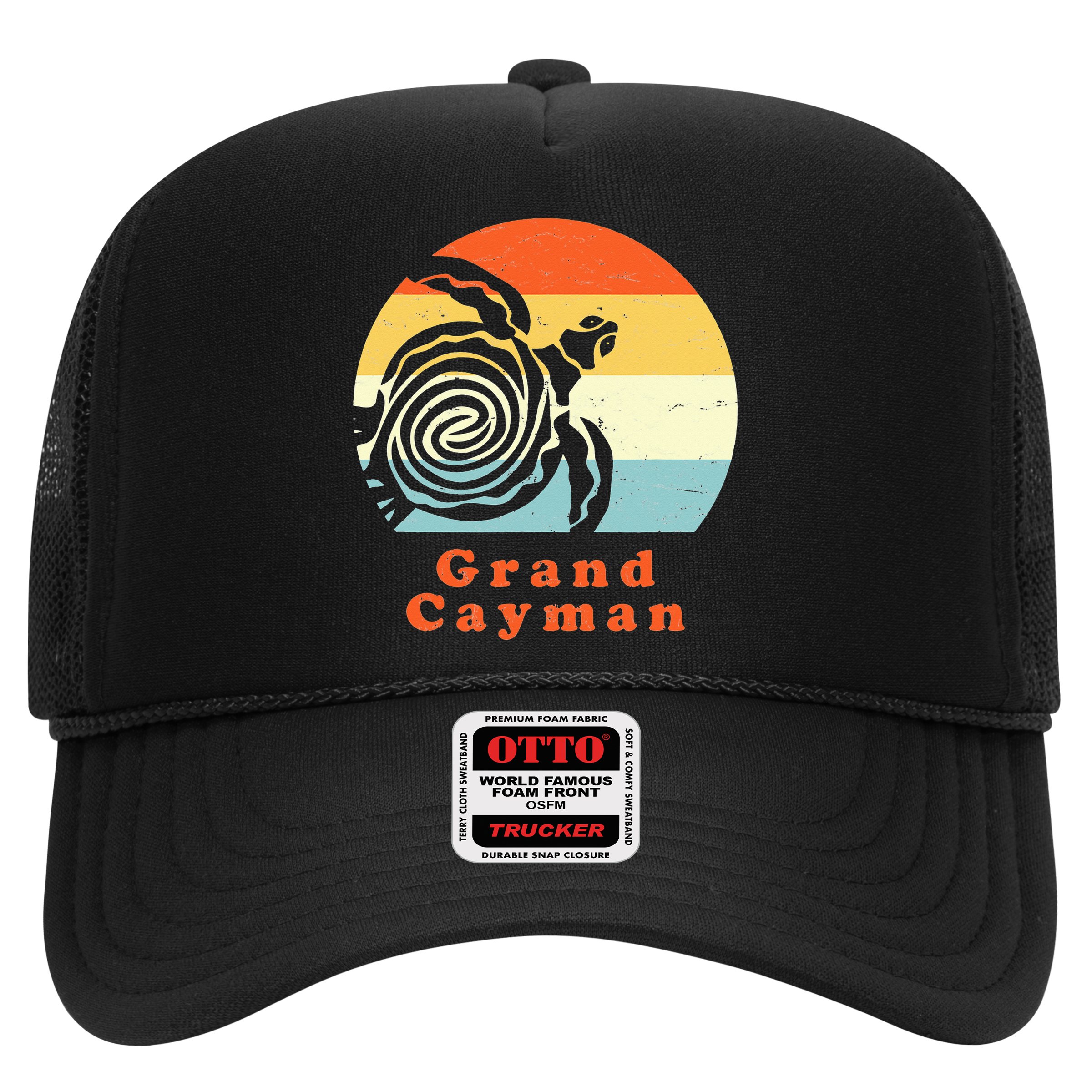 Vintage Retro Grand Cayman Tribal Turtle Sun Vacation Gift Hat