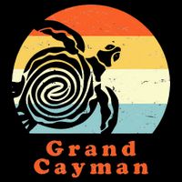 Vintage Retro Grand Cayman Tribal Turtle Sun Vacation Gift Toddler Hoodie
