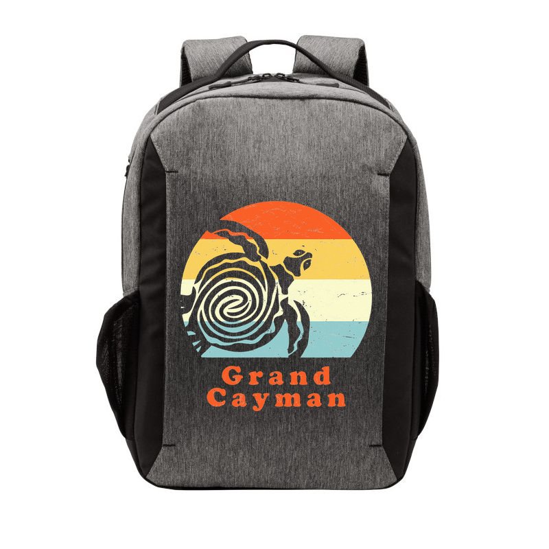 Vintage Retro Grand Cayman Tribal Turtle Sun Vacation Gift Vector Backpack