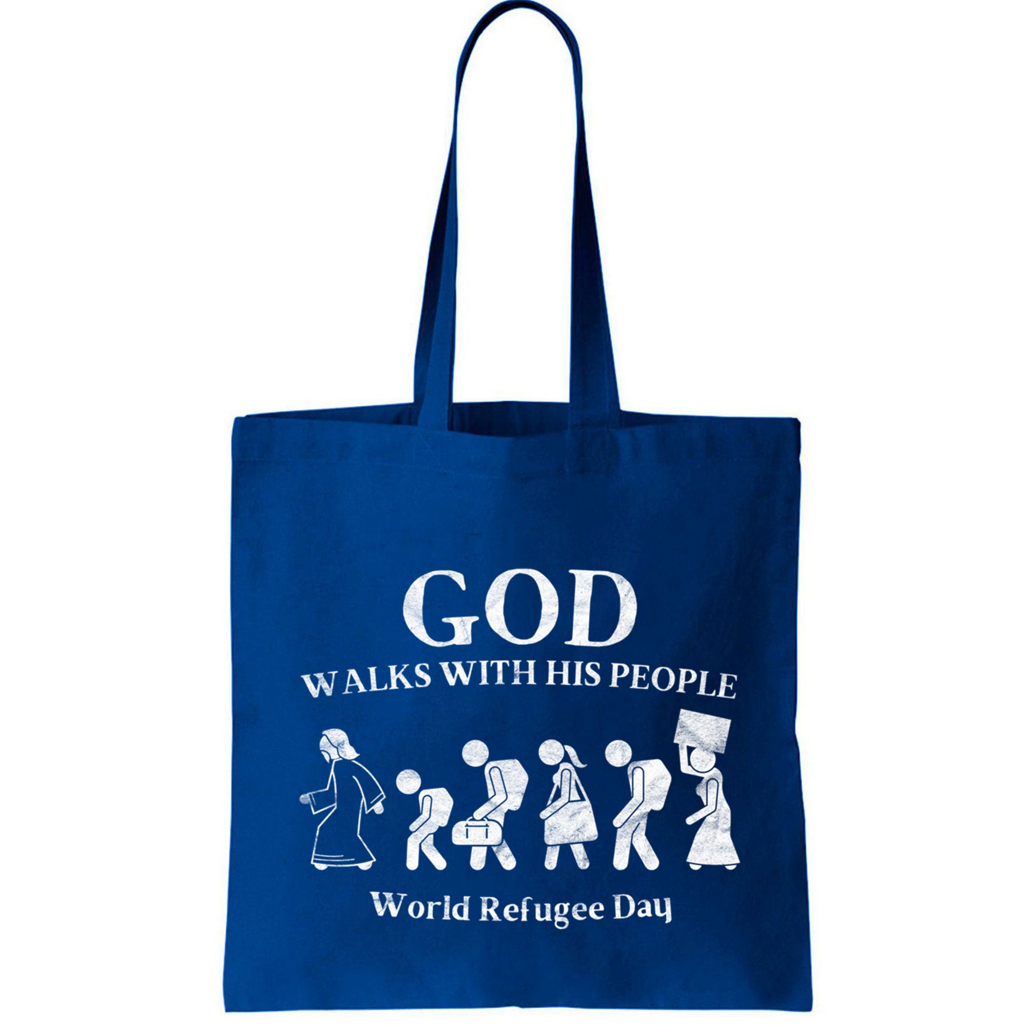 Vintage Retro God Walks With His People World Refugee Day Gift Bag