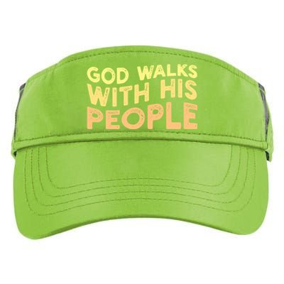 Vintage Retro God Walks With His People World Refugee Day Funny Gift Adult Drive Performance Visor