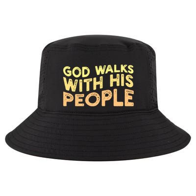 Vintage Retro God Walks With His People World Refugee Day Funny Gift Cool Comfort Performance Bucket Hat