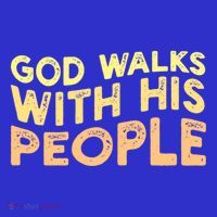 Vintage Retro God Walks With His People World Refugee Day Funny Gift T-Shirt