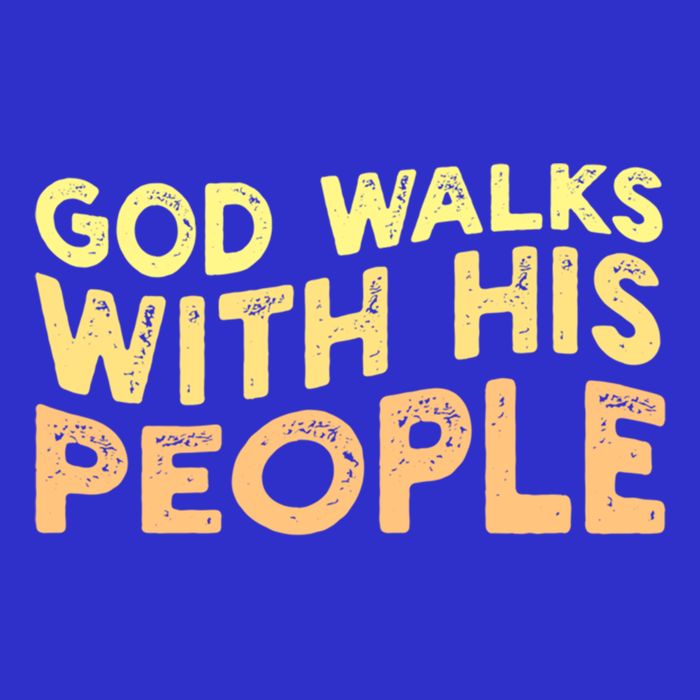 Vintage Retro God Walks With His People World Refugee Day Funny Gift Womens T-Shirt