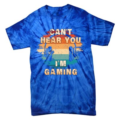 Vintage Retro Gamer Headset  Cant Hear You Im Gaming  Great Gift Tie-Dye T-Shirt